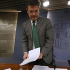 El ministro de Justicia en funciones, durante una comparecencia.