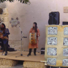El trovador Crispín d’Olot durante su actuación.