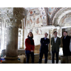 Raquel García Jaén, David Calzado, Gabriel Morate, Luis García y Cristóbal Sánchez, representantes del museo y de la fundación, en la presentación del sistema. RAMIRO
