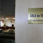 Sala de vistas en los Juzgados de León.