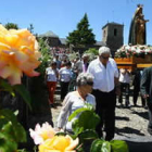 La procesión con la imagen de la Virgen recorrió los alrededores del Santuario de la Peña