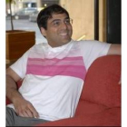 Anand ayer a su llegada a León en el hotel Conde Luna
