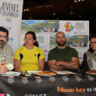 Luis Martín, Úrsula Ruiz, Manuel Martínez y Camino Rivero, ayer en Coffe&Compay.