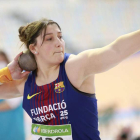 Mónica Borraz terminó segunda el campeonato de España de lanzamiento de peso. DL