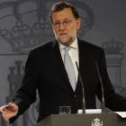 Mariano Rajoy, en la rueda de prensa posterior al Consejo de Ministros de este martes.