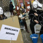 Representación teatral del Día Internacional de la Mujer.