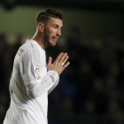 Sergio Ramos, durante el partido frente al Villarreal de este domingo.