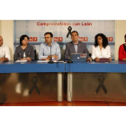 Javier Campos, Ángela Marqués, Tino Rodríguez, Cardo, Teresa Gutiérrez y Ana da Silva.
