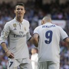 Dos de los grandes pilares de los éxitos del Madrid, Cristiano Ronaldo y Benzema. HUESCA