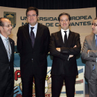 López junto a Fernández, Martín y Barcenilla ayer.
