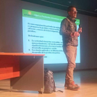 Luis Fernando durante la ponencia en la Casa de Cultura. ARAUJO