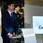 Thibaut Courtois, en la presentación como nuevo futbolista del Madrid