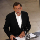 Rajoy comparece en el Congreso tras la reunión con el líder de Ciudadanos, Albert Rivera. RAQUEL P. VIECO