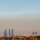Vista de la capa de contaminación que cubre la ciudad de Madrid.