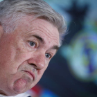 Ancelotti, que acaba de renovar su contrato con el Madrid, prepara el partido ante el Mallorca. MARISCAL