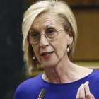 La líder de UPD, Rosa Díez, en el Congreso.