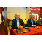 Antonio Colinas, Joaquín S. Torné y Javier Carrera, ayer durante el encuentro en el Museo de la Harinera. FERNANDO OTERO