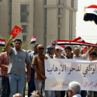 Protesta en apoyo a las Fuerzas iraquíes, en Bagdad.