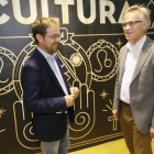 El escritor y director del Encuentro Internacional de Ocultura, Javier Sierra, y Guillermo Solana, artístico del Thyssen. RAMIRO