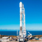 El cohete de SpacX que lanzará al espacio al satélite Paz.