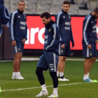Messi, en el último entrenamiento con la selección argentina.