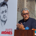 El ex coordinador general de IU en Asturias, y amigo personal de Javier Ardines, Manuel González Orviz la semana pasada, durante un homenaje