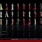 Algunos de los vestidos del museo virtual de Valentino.