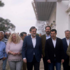 Antonio del Castillo, María del Mar Bermúdez, Mariano Rajoy, Juanma Moreno y Juan Ignacio Zoido. R. A.