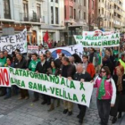 Imagen de la manifestación más numerosa contra la Sama-Velilla que se celebró en León