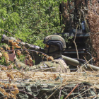Imagen de un soldado ruso en el frente de Jarkov. RUSSIAN DEFENSE MINISTERY