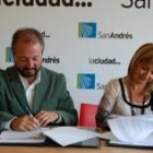 Ignacio Tejera y María Eugenia Gancedo rubrican el convenio para la ejecución de ambos proyectos