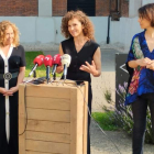 Las responsables del Campus, el Museo de la Energía y la Uned. DL