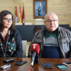Piedad del Río y Tomás Gallego durante la comparecencia. A. R.