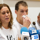 Almudena Hidalgo y Antonio Vivar,  los padres de Lucía, la niña de tres anos hallada muerta en la vía del tren el pasado 28 de julio en Pizarra, Málaga.