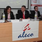 Los responsables de Aleco, ayer, en el inicio del Foro de Comercio