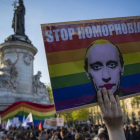 Protesta contra la homofobia en París