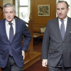 El alcalde de León y Pablo Junceda, director general del Sabadell Herrero, ayer en el Ayuntamiento