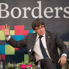 Puigdemont, durante su participación ayer en el foro internacional Beyond Borders. ROBERT PERRY