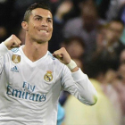 Cristiano Ronaldo celebrando un gol ante el Tottenham en la Champions League.