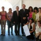 Herrera y Emilios Gutiérrez, con los representantes de los centros leoneses