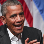 Obama, durante su intervención en la Universidad de Chicago (Illinois), el 24 de abril.