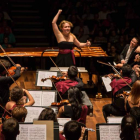 Detalle de un momento de uno de los conciertos ofrecidos por la Joven Orquesta de León