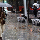 Día de lluvia en Zaragoza.