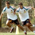 Vicente, a la derecha, ya está recuperado y podrá debutar el sábado en la Eurocopa ante los rusos