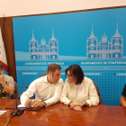 Alejandro Valderas, Alonso, Amparo Vidal y Muñoz Villarejo, ayer. DL