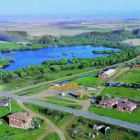 Vista aérea de la laguna de Villadangos, un paraje caracterizado por su biodiversidad.