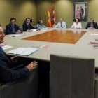Un momento de la primera reunión de la Junta de Portavoces de las Cortes de Castilla y León.