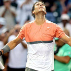 Rafael Nadal, tras vencer al uzbeco Denis Istomin en la tercera ronda del Abierto de Miami.