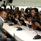 David Beckham se despide del Real Madrid en una multitudinaria rueda de prensa