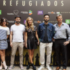 El equipo de ‘Refugiados’ durante la presentación de la serie en el Festival de Vitoria.